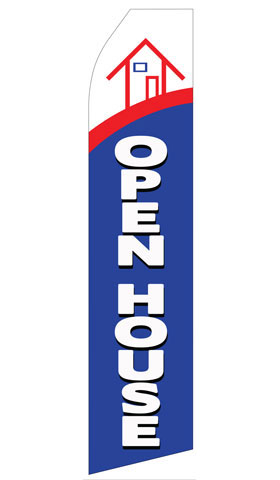 open house advertising flag