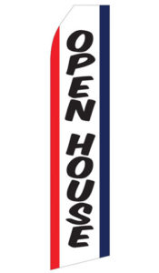 open house advertising flag